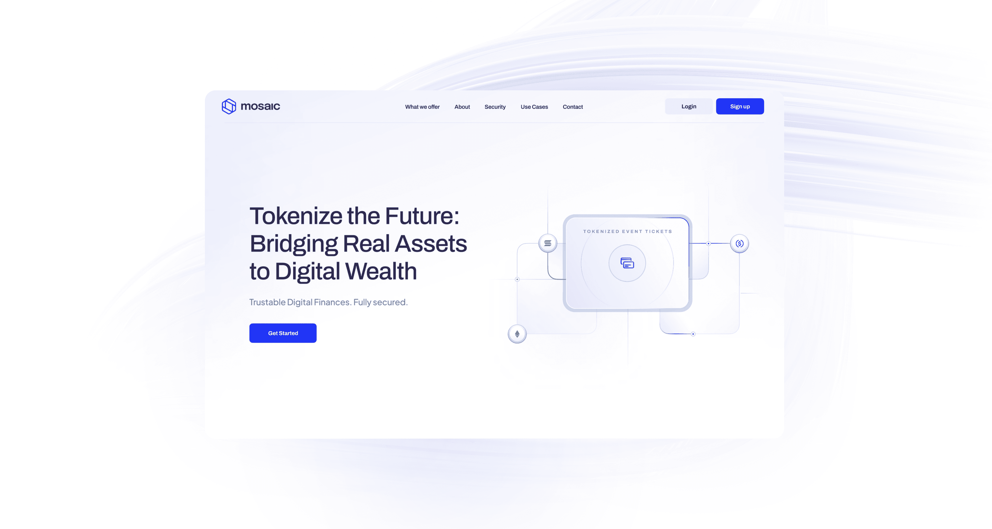 Blockchain platform design showing user interface improvements