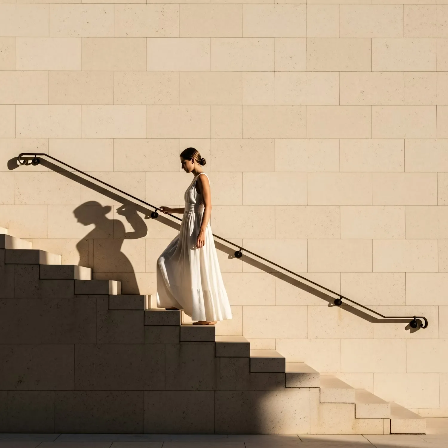 'Sunlit Architectural Scene