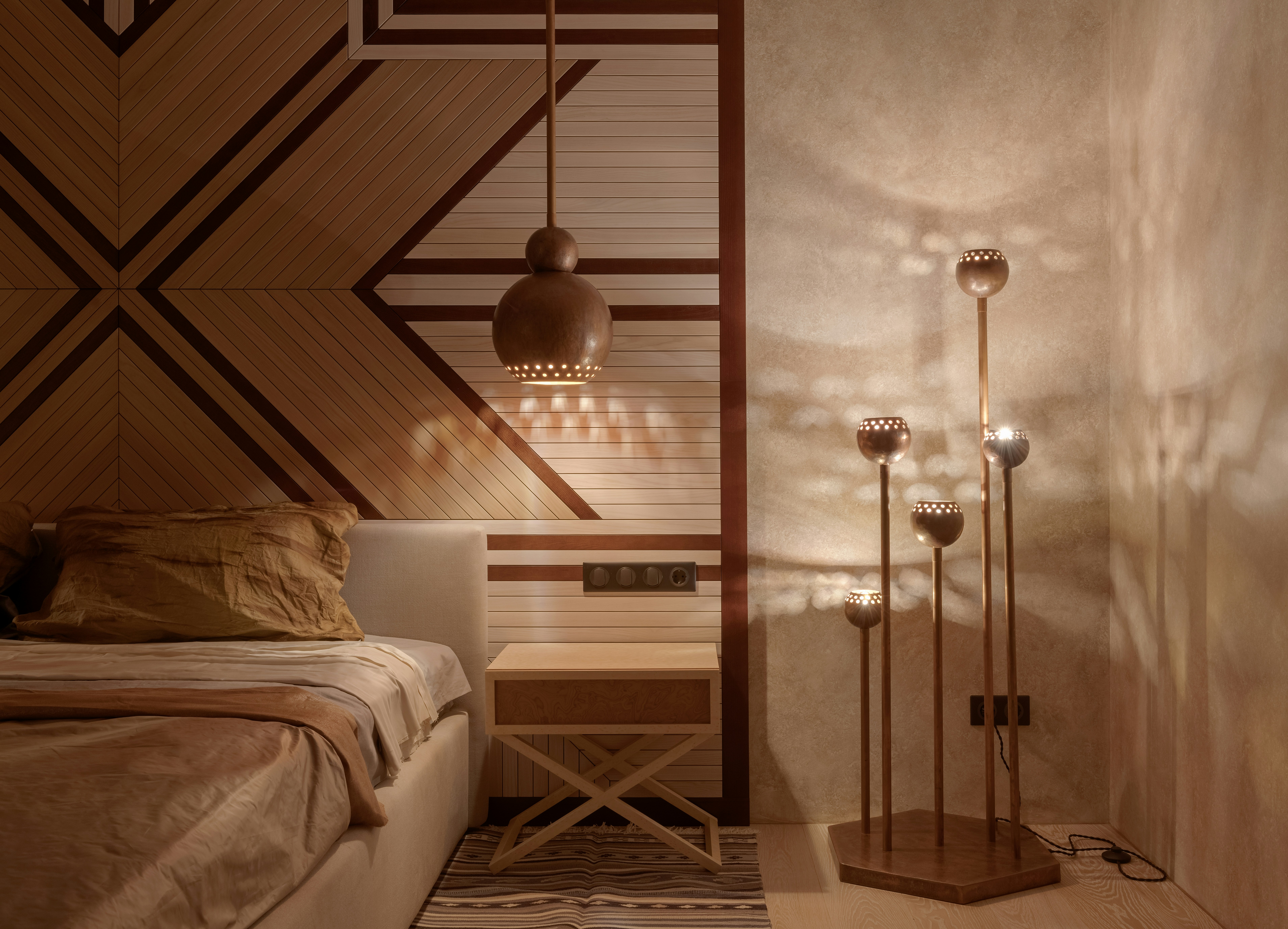 A dim lighted bedroom