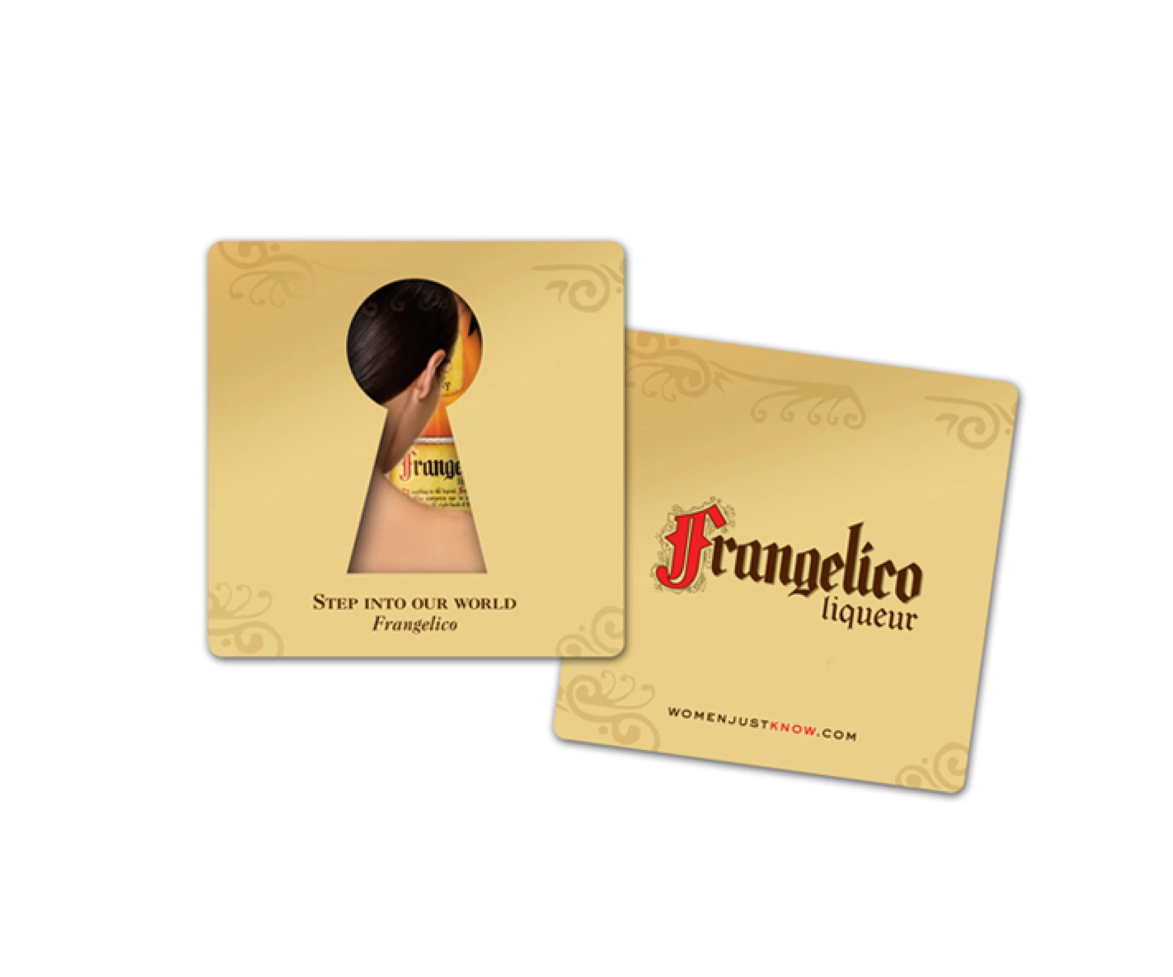 Frangelico drink coasters