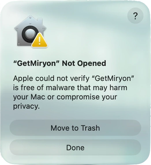 Warning Dialog
