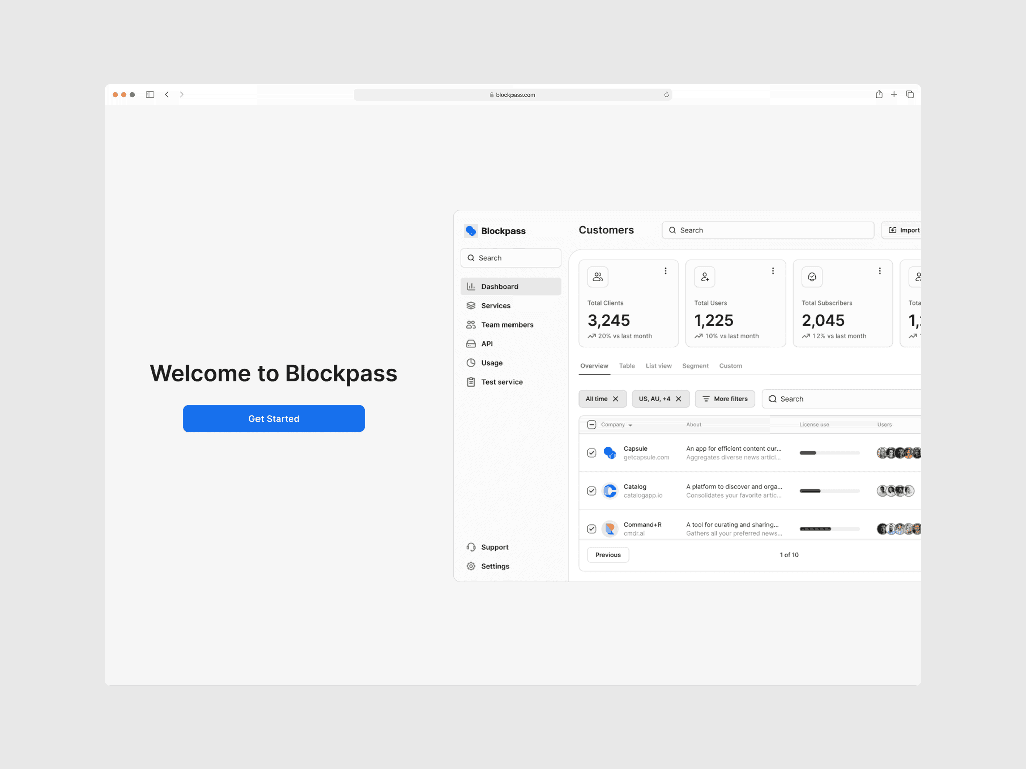 Old onboarding screen
