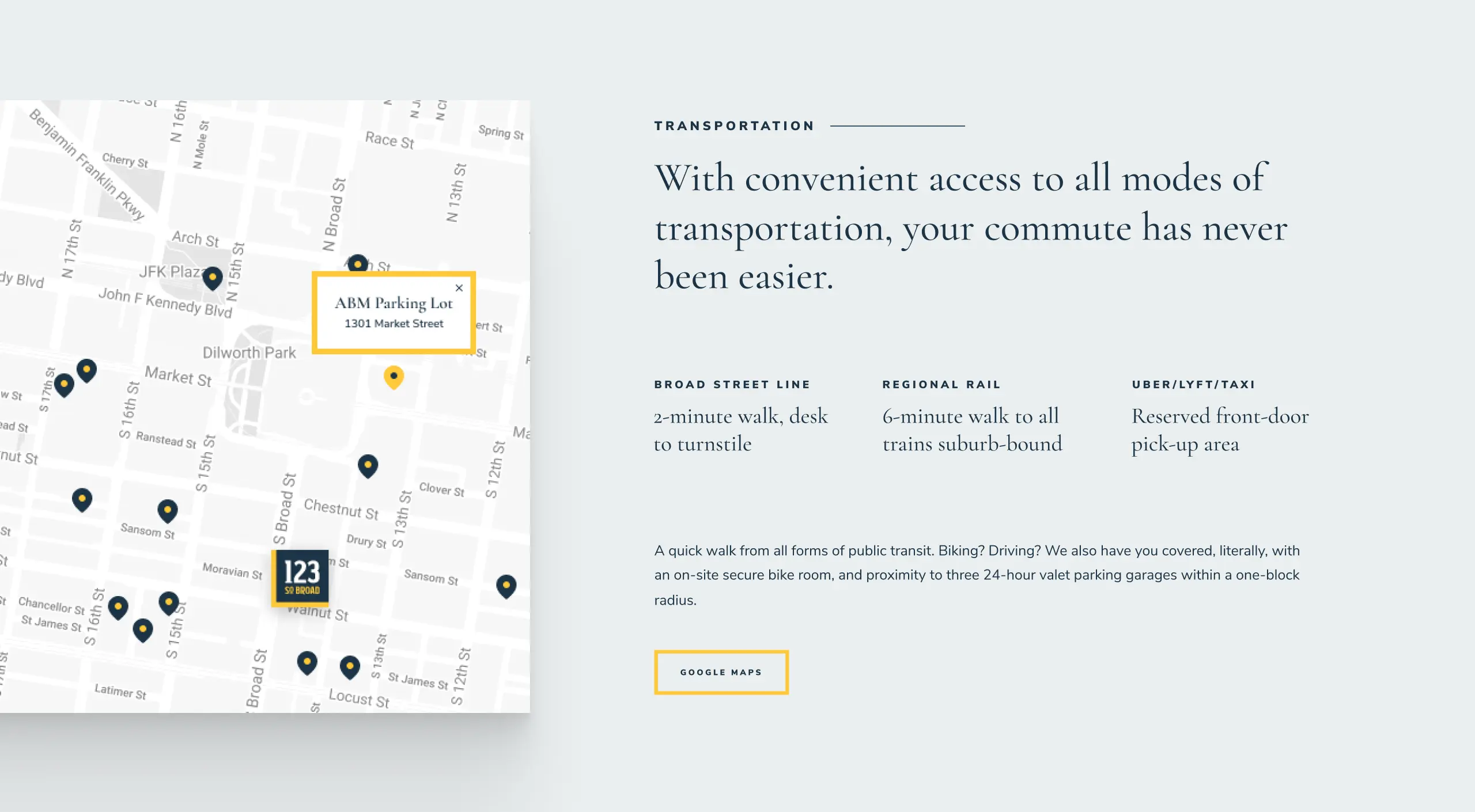 123 S Broad St website map view