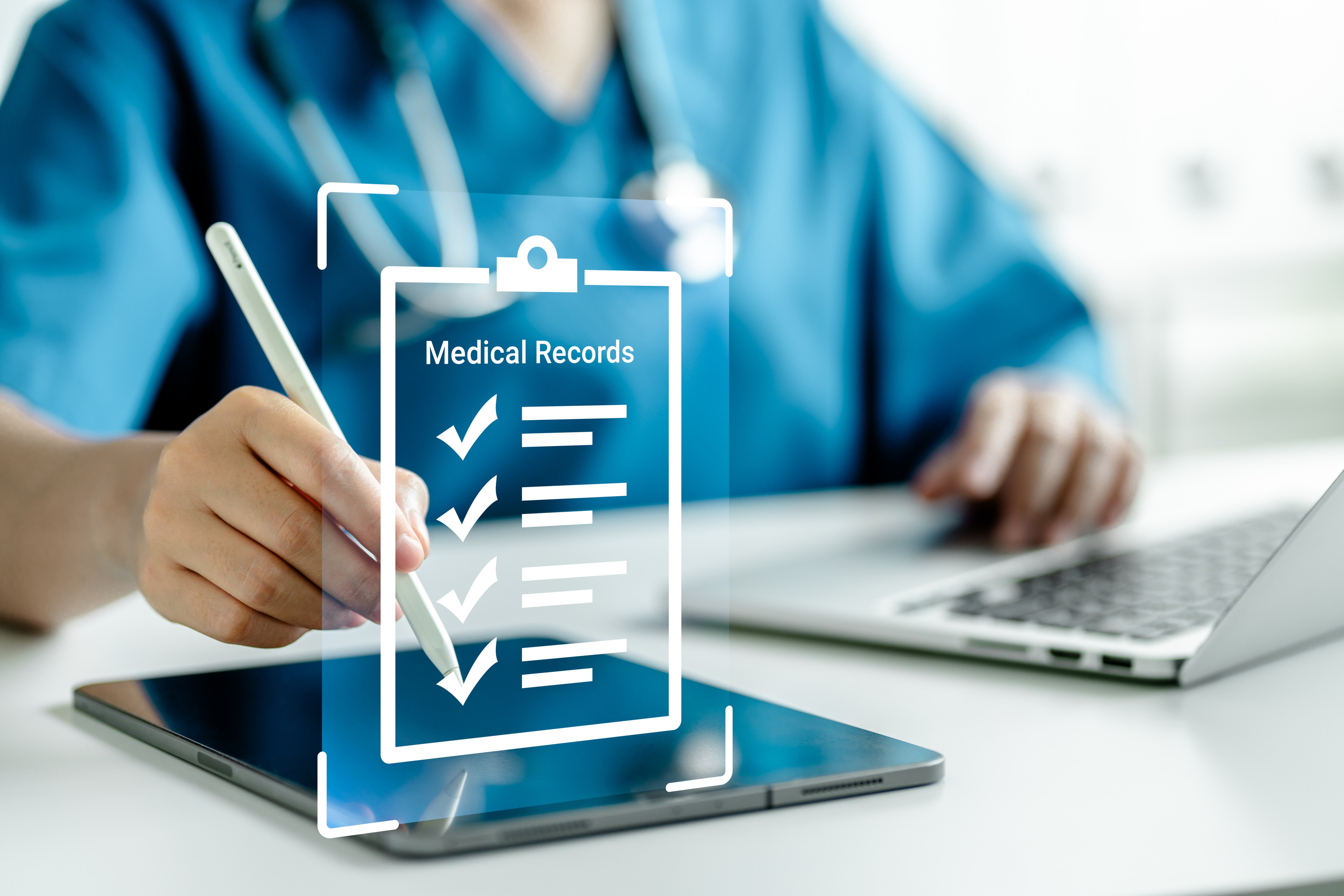 Redaction of Medical Records Before Uploading