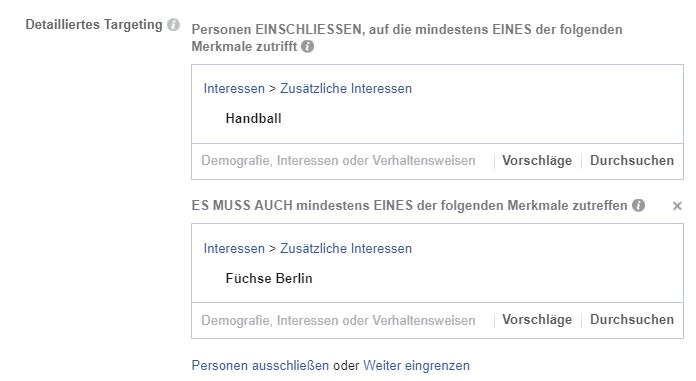 Zielgruppe Facebook Marketing