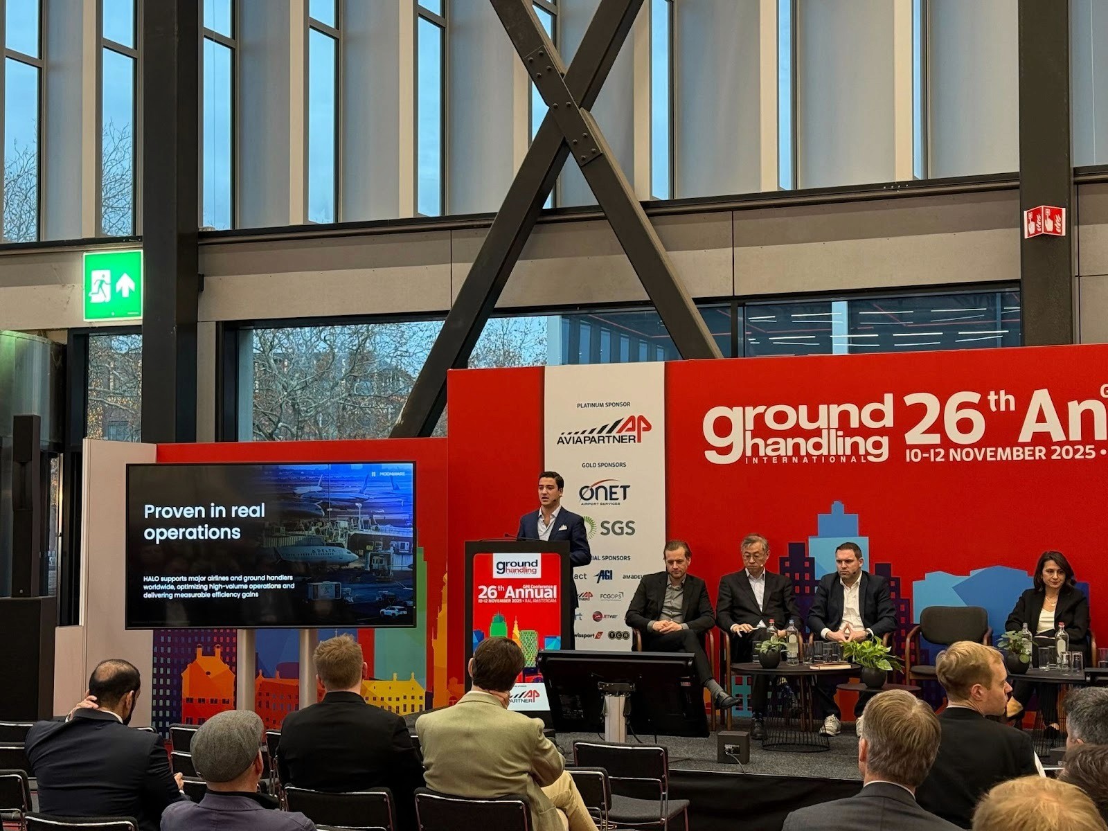Moonware CEO speaking at the Ground Handling International Annual Conference.