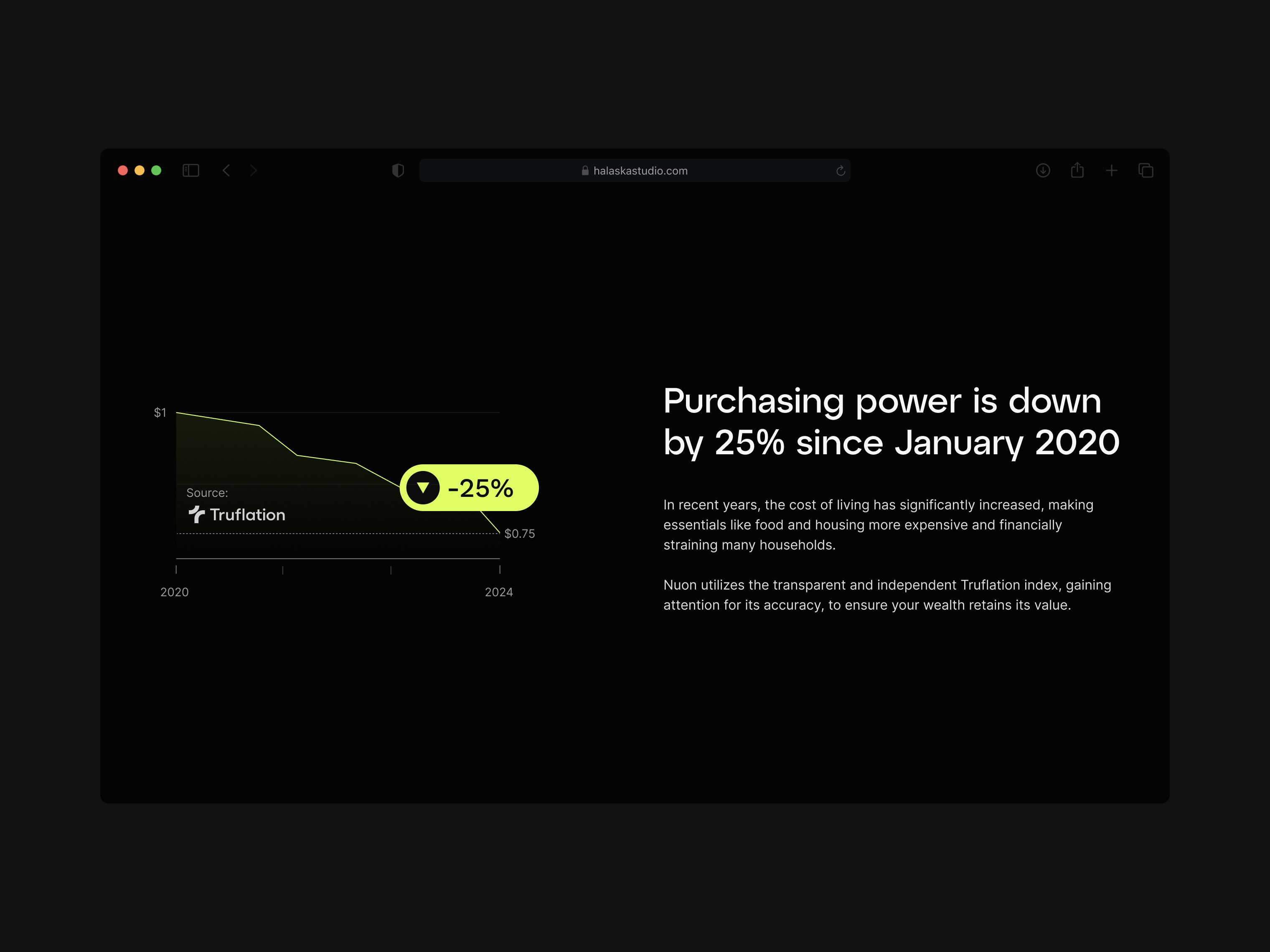 Nuon Crypto UX UI design mobile menu