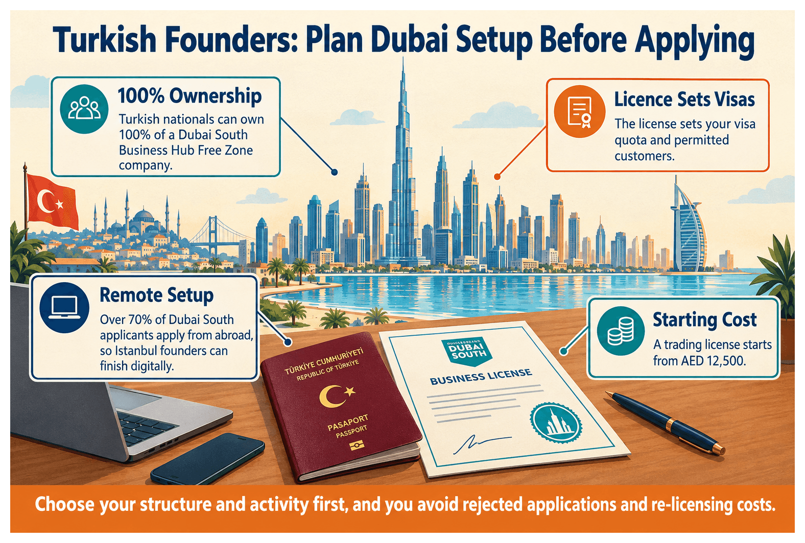 Infographic: What Turkish Founders Need to Know Before Setting Up in Dubai