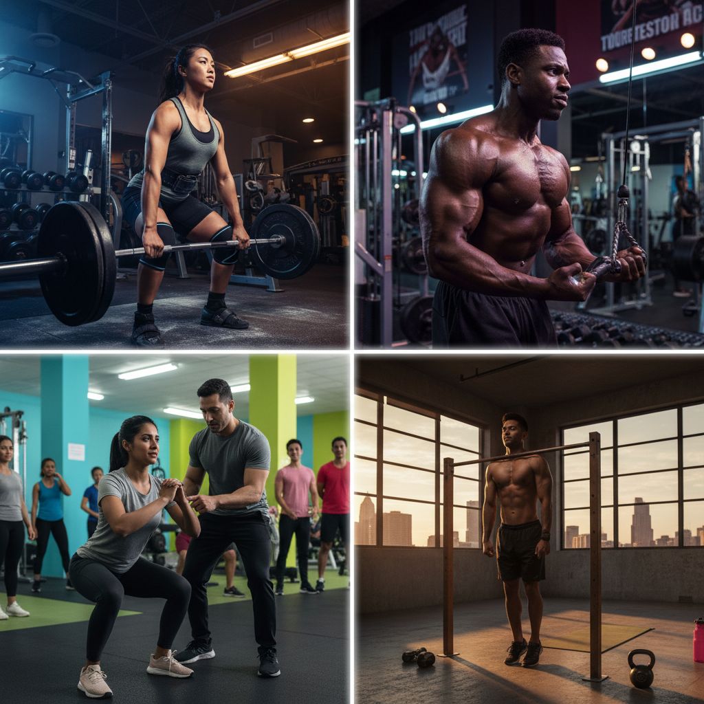 Different types of lifters choosing workout apps based on training goals
