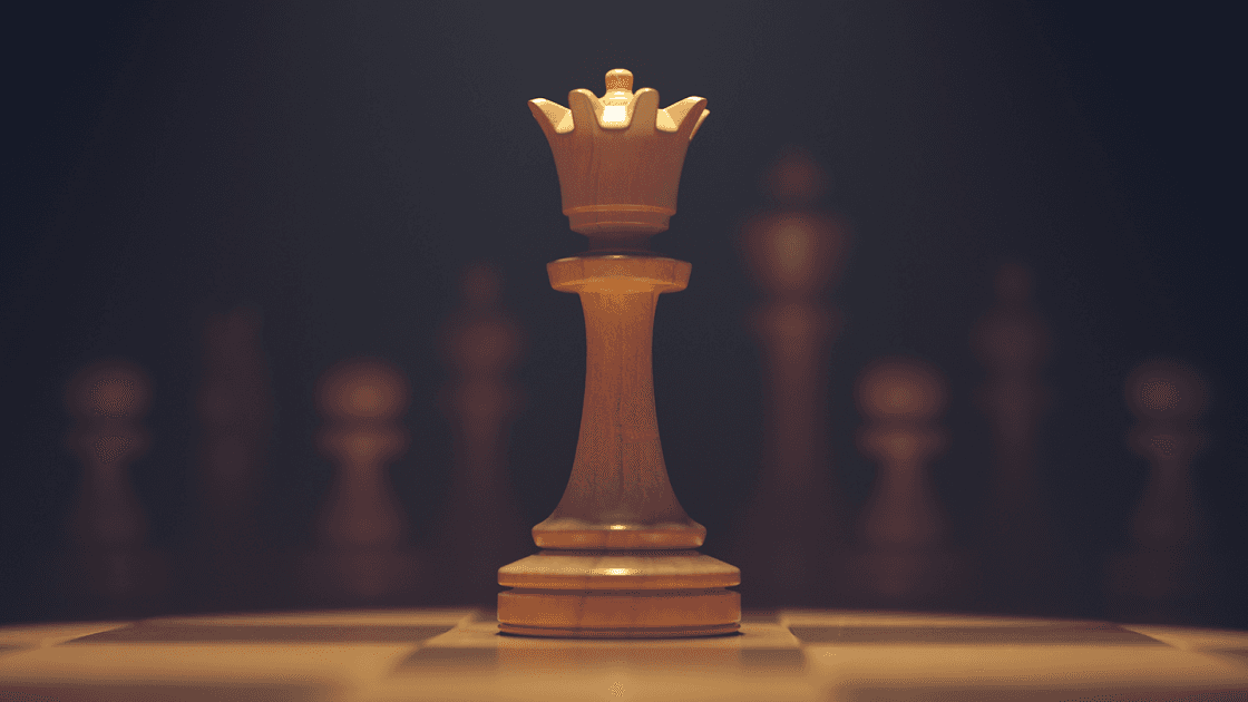 Close-up chess piece