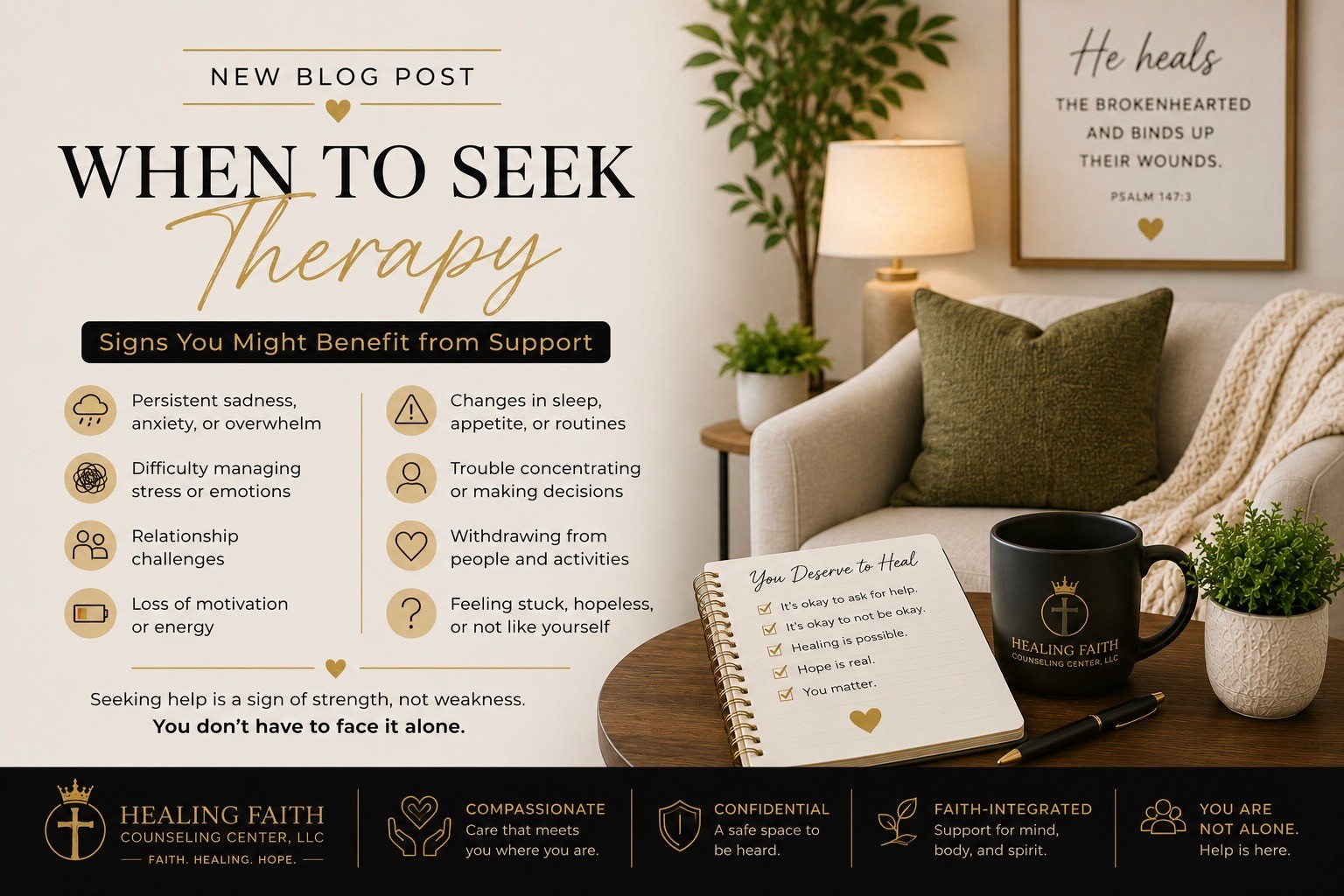 Warm calm wellness room