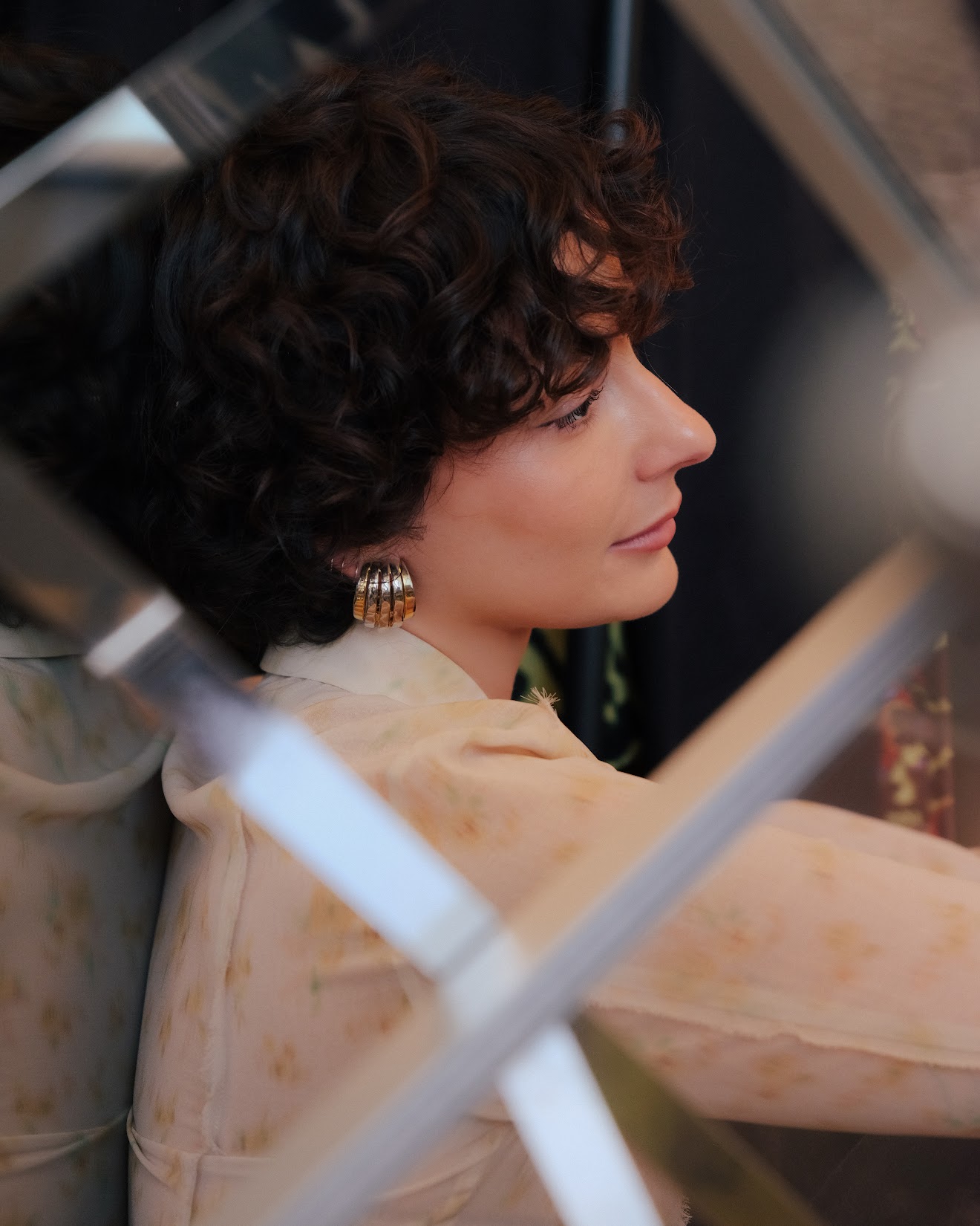 Ballet dancer stretching