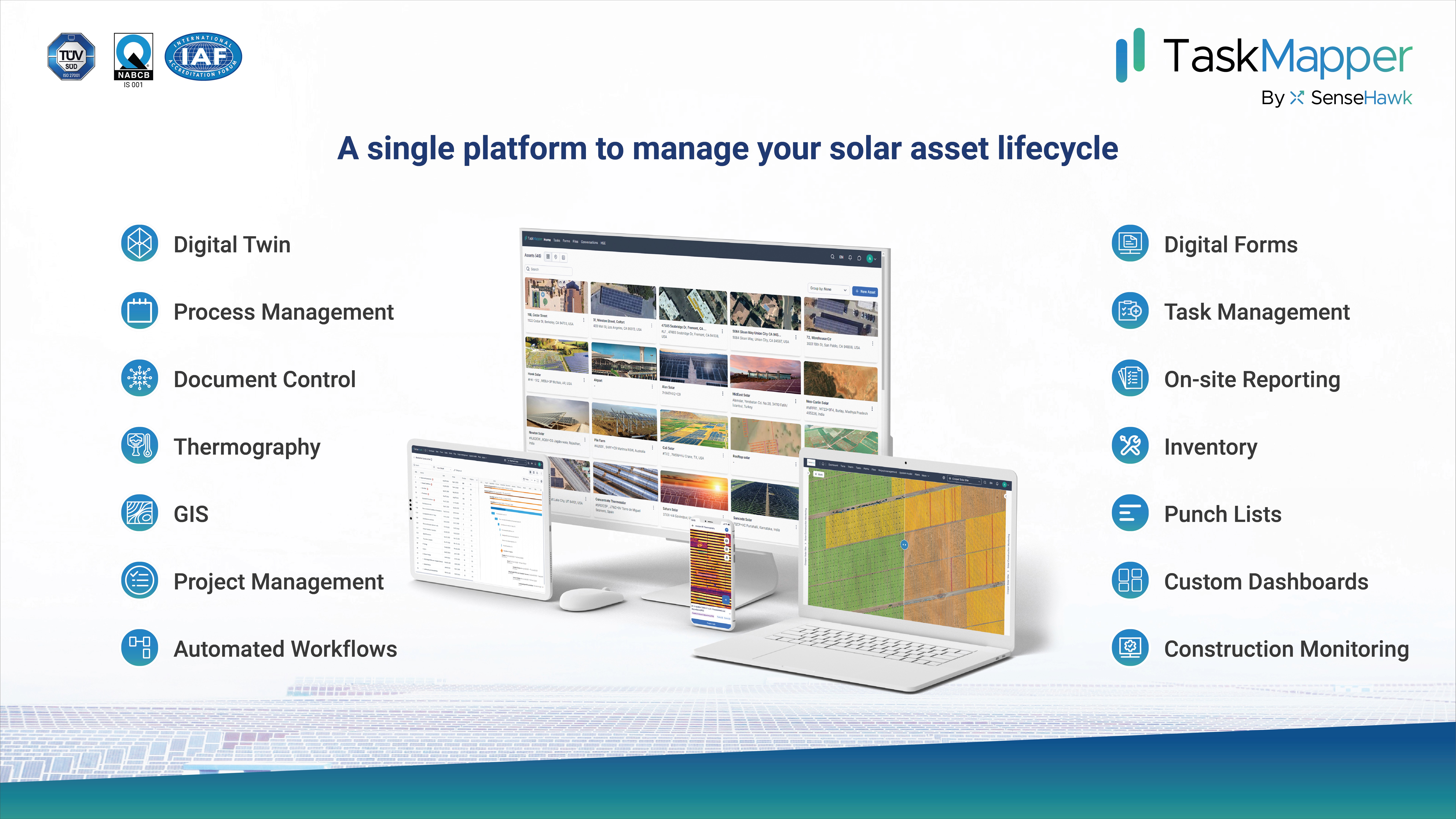 TaskMapper is a single platform to manage your solar asset lifecycle