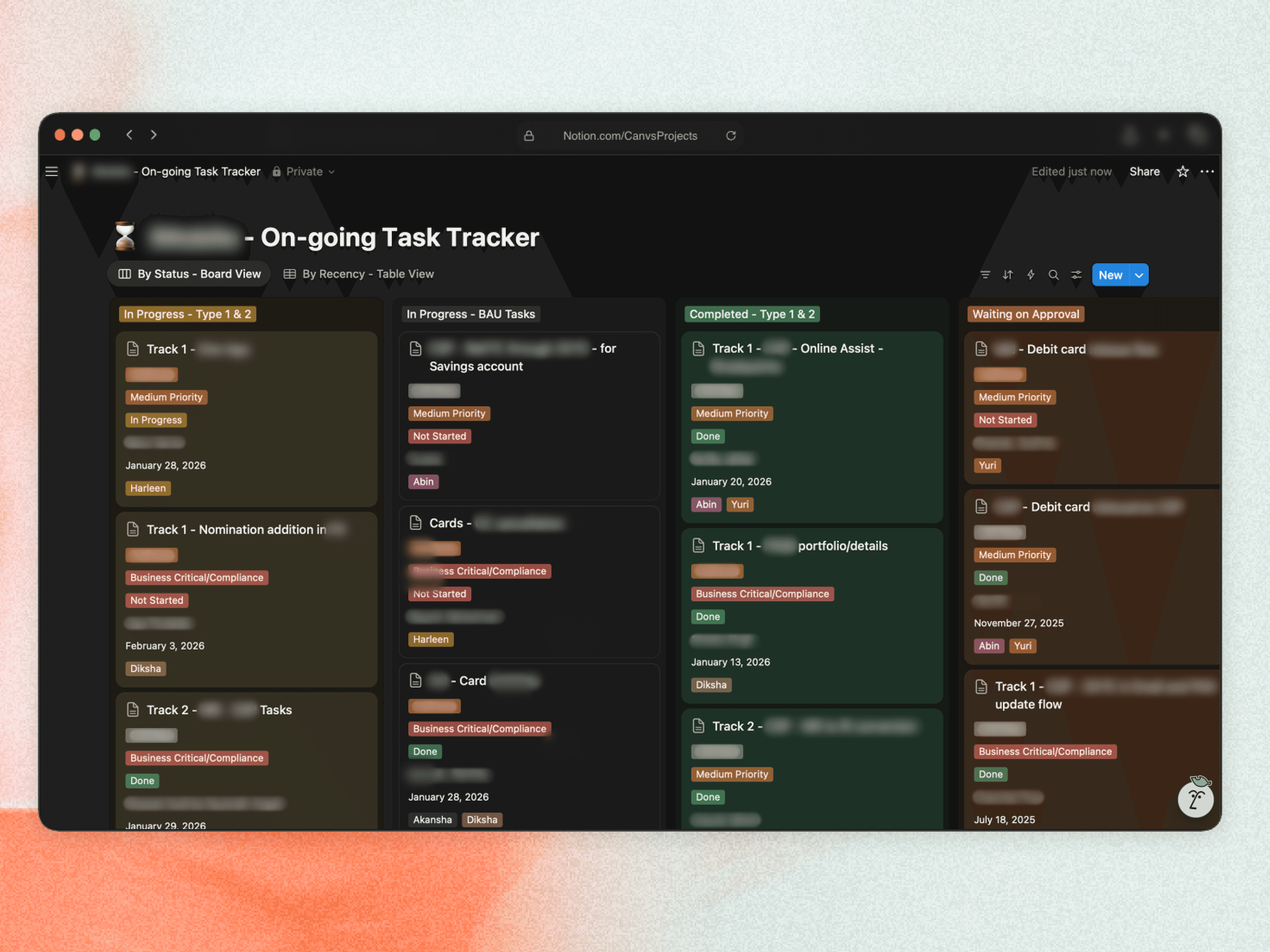 Documentation of the various requirements and inputs for a particular project
