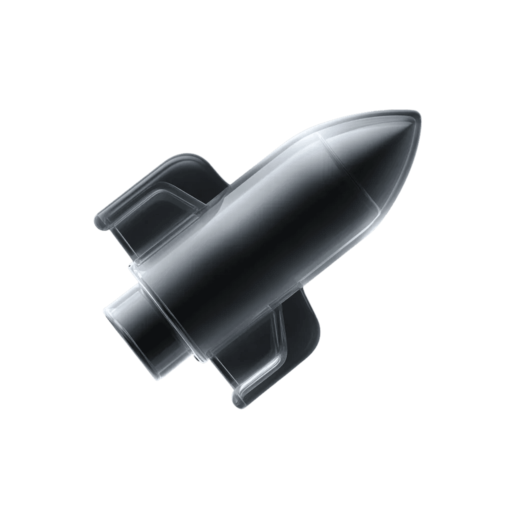 3D illustration of a rocket ship