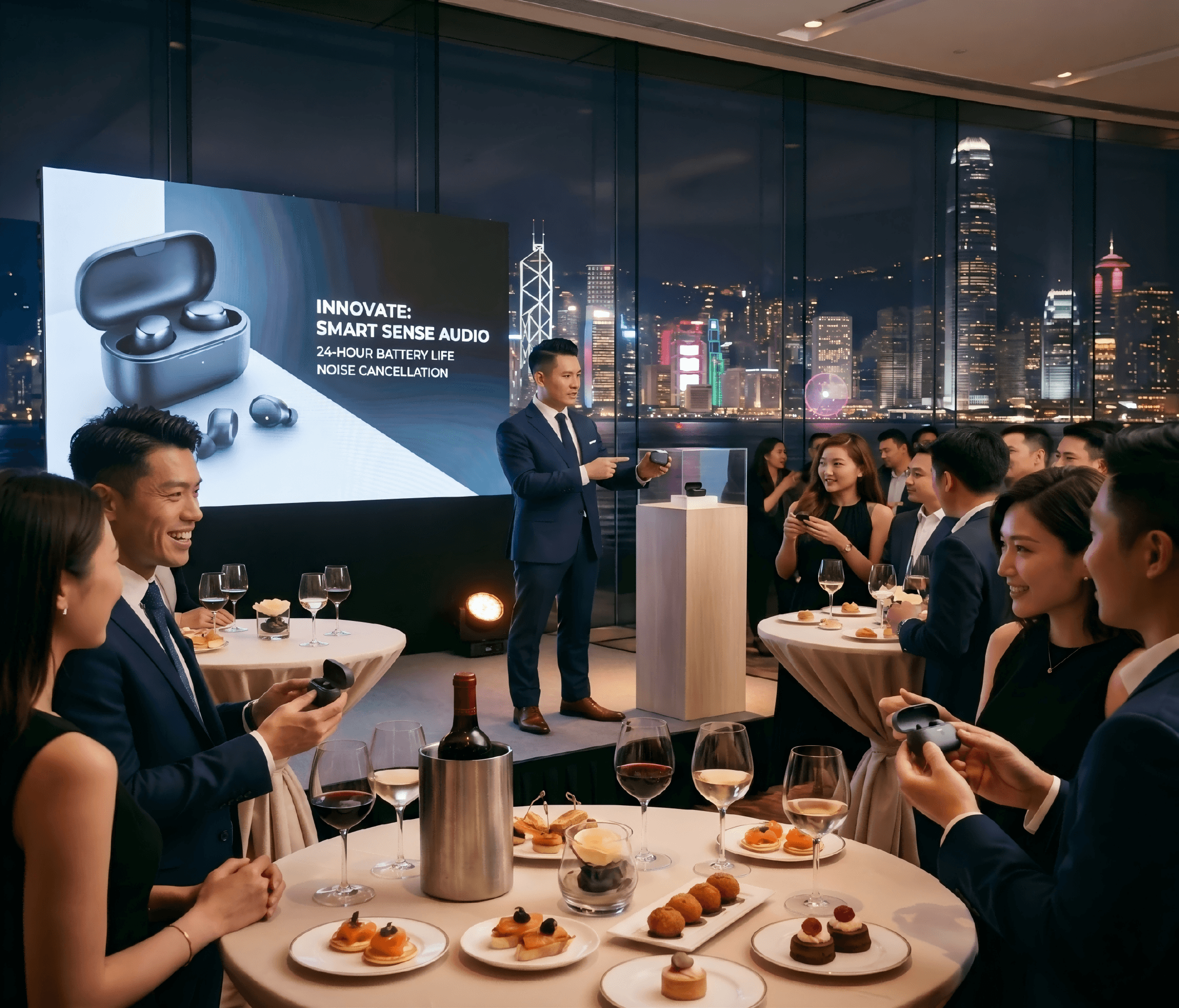 產品發佈會 Product Launch 舞台示範 corporate product launch event stage with audience interaction