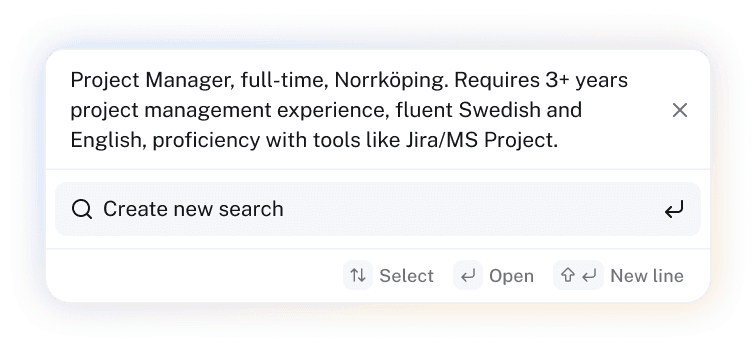 TalentRiver natural language search
