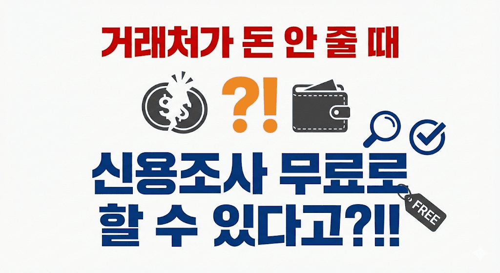 거래처 기업신용정보 조회 무료로 하는 방법