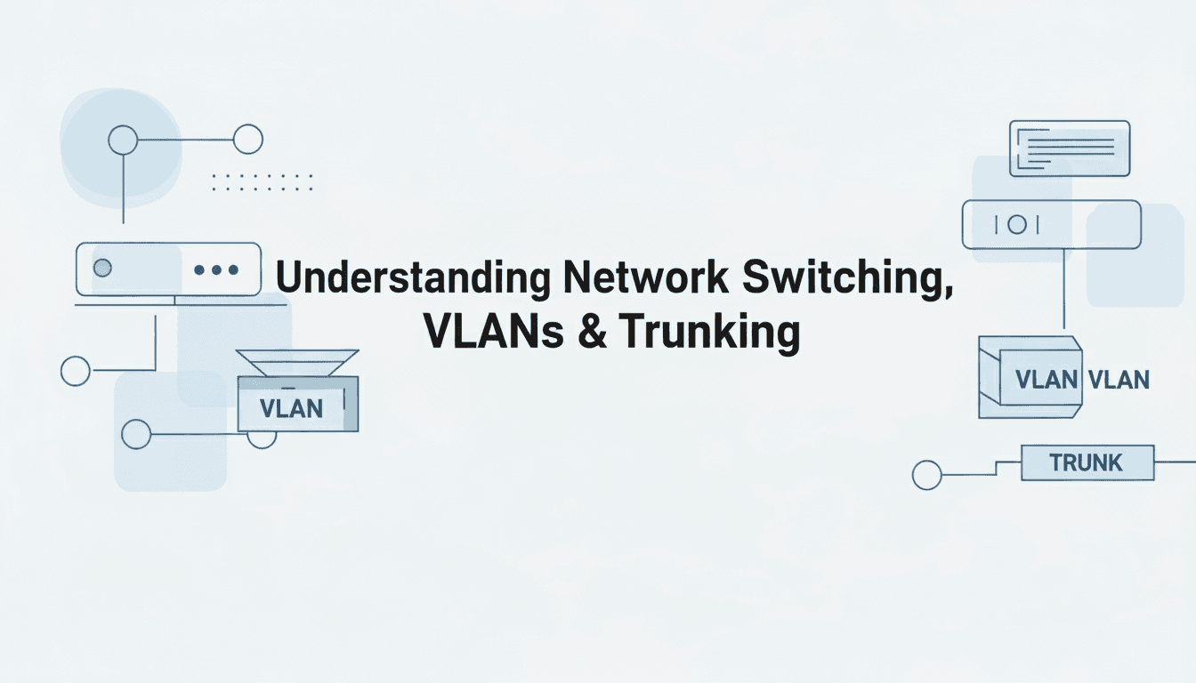 Understanding Network Switching, VLANs,  and Trunking: A Complete Beginner's Guide