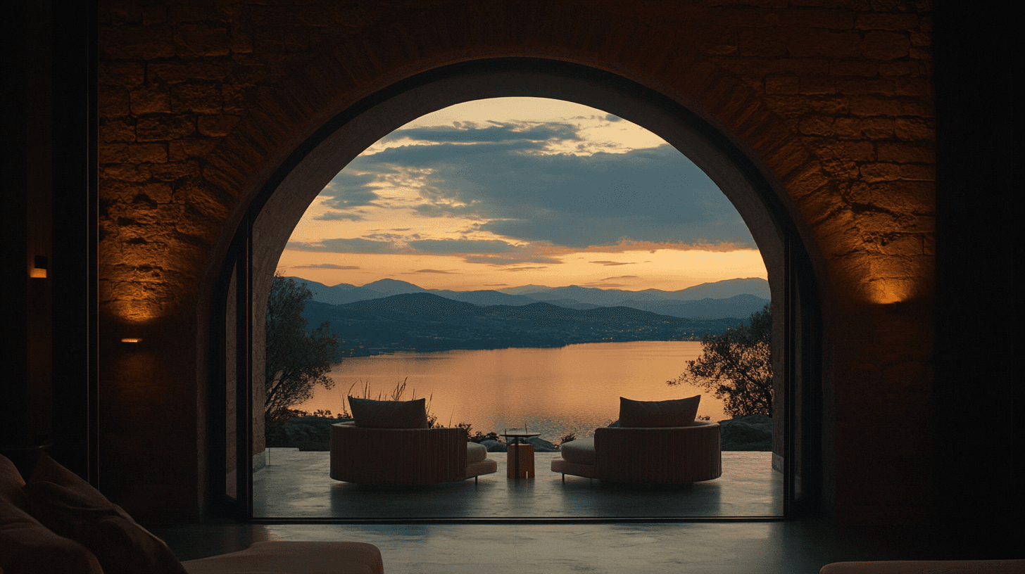 The view overlooking the lake