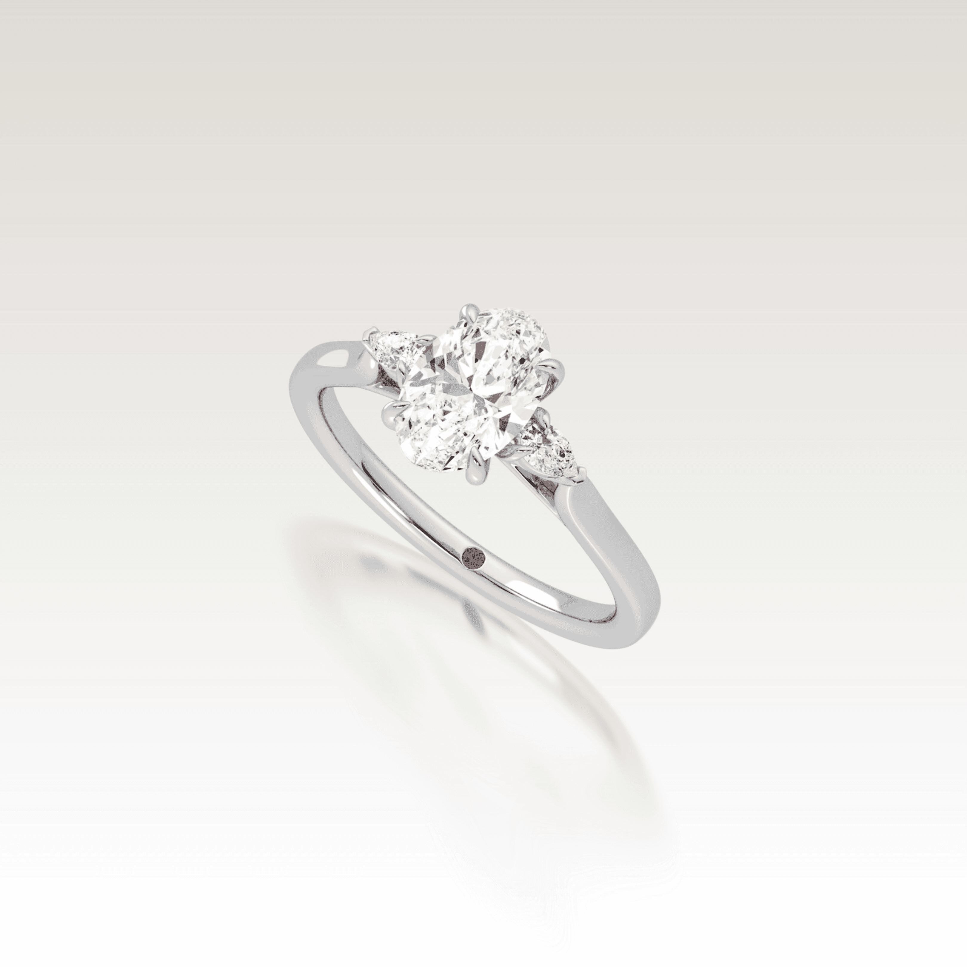 Trio Oval Love Knot Diamond Ring image 4