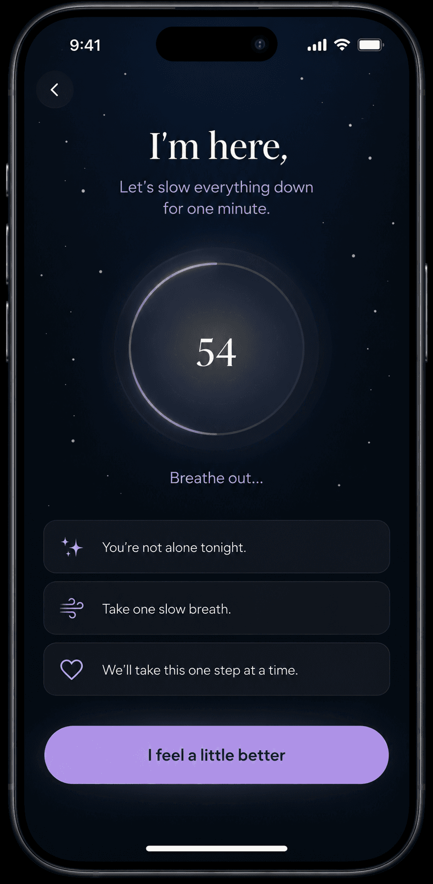 Night Shift app screen 2