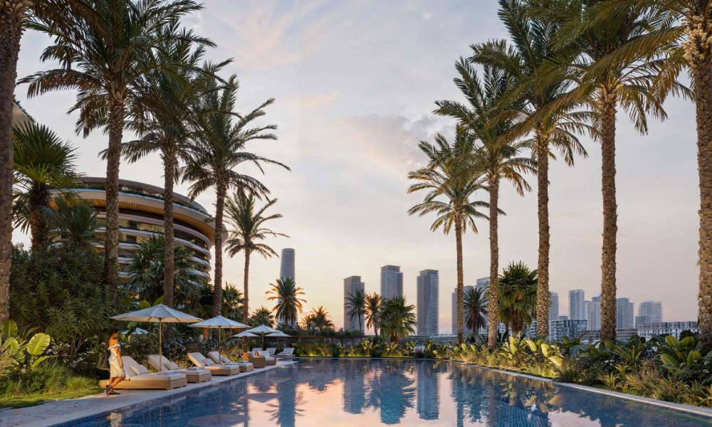 The Residences at Dubai Beach Edition, part of the new Marina Bay Towers, highlighting contemporary design and waterfront views.