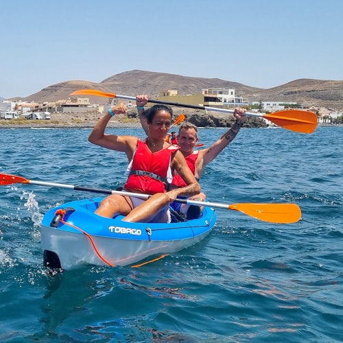 Fuerteventura: Guidad Kajak & Snorklingtur + Tur-retur Overførsel billetter i Fuerteventura