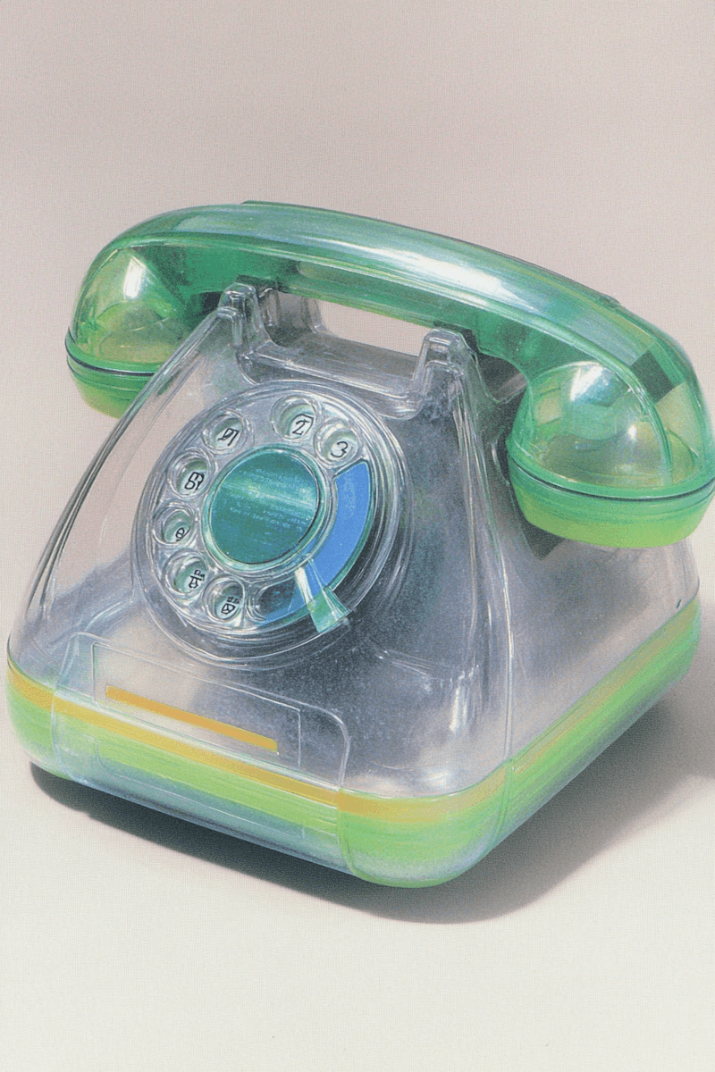 transparent old phone
