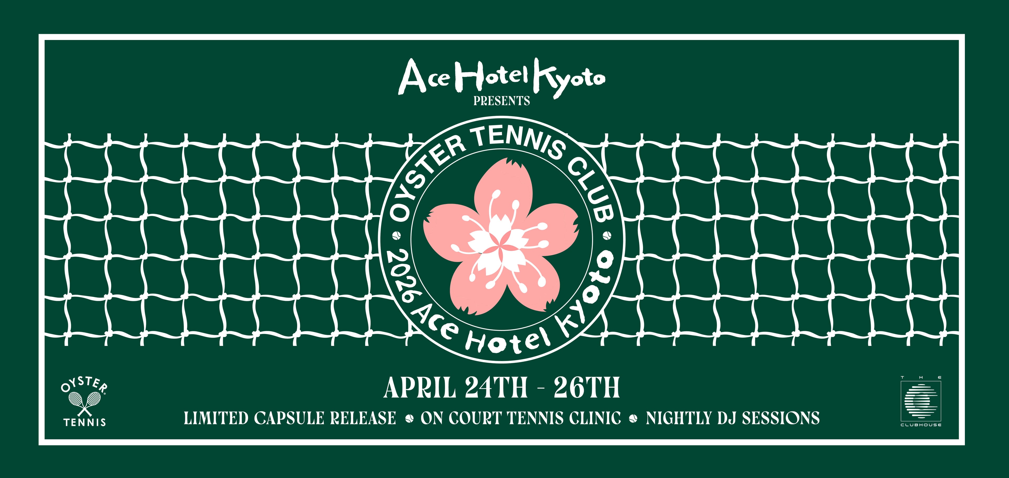 Oyster Tennis Club editorial header
