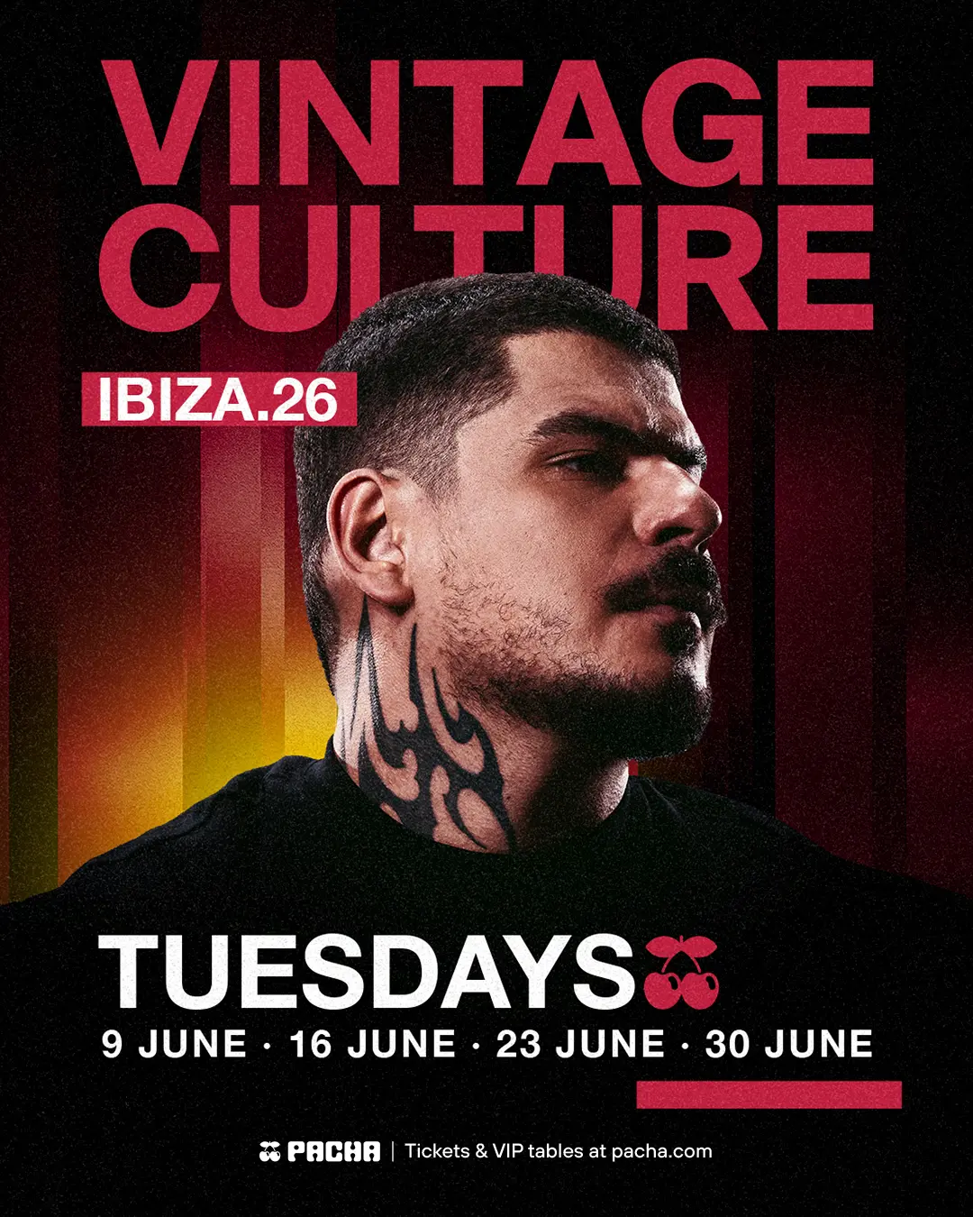 Vintage Culture Pacha Ibiza 2026 residency poster