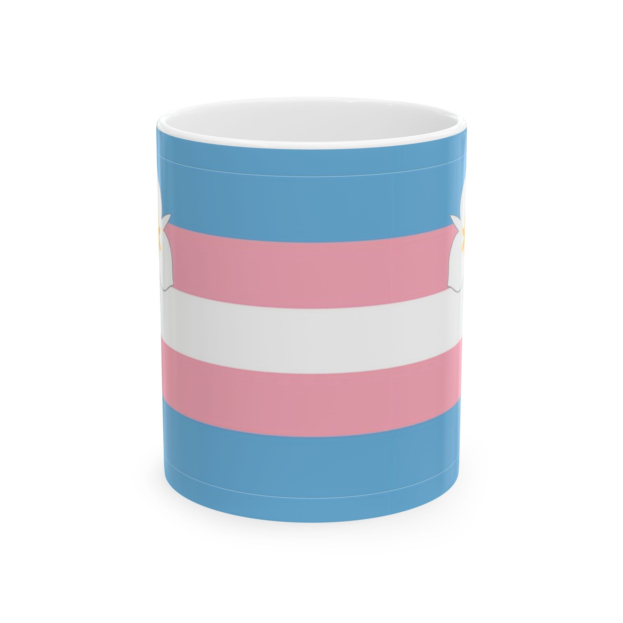 Trans Pride Flag Mug – 11oz Ceramic Coffee Cup with LGBTQ+ Design - Salt Lake Pride Flags