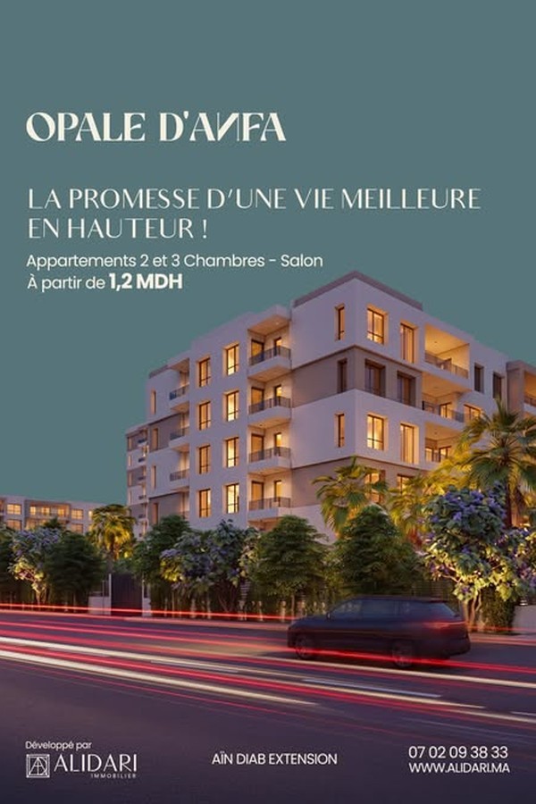 Opale d'Anfa ad by Alidari Immobilier
