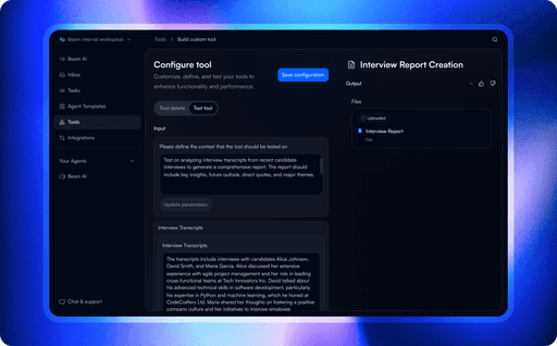 Interview Report Creation | AI Agent Tools