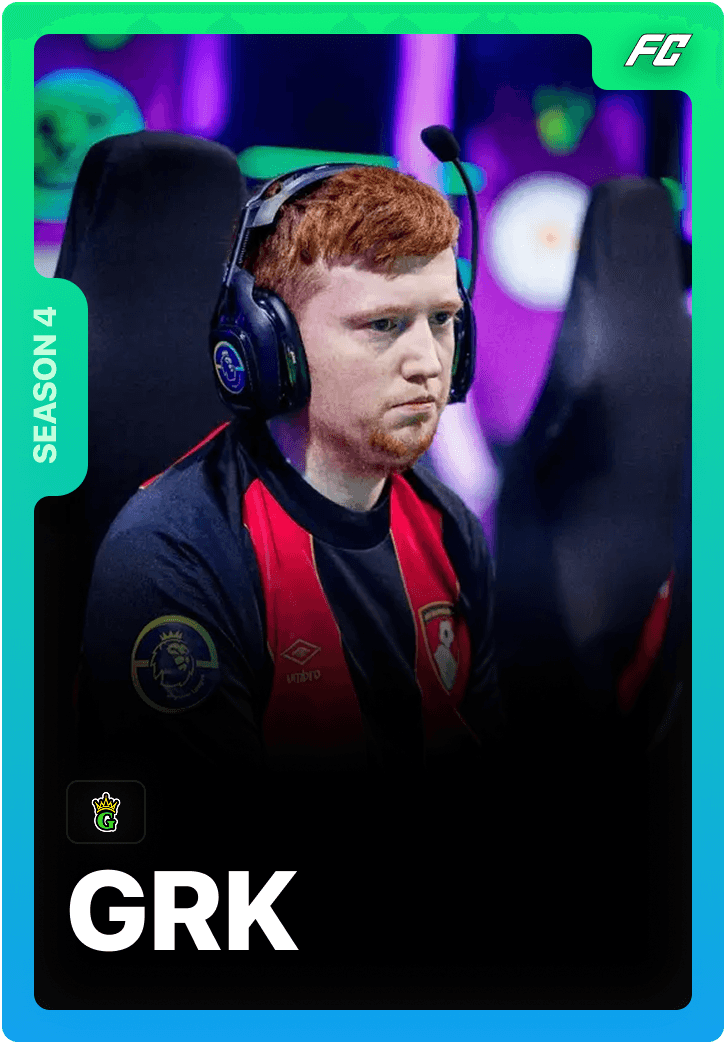 GRK FC esports professional player featured in 1v1Me FC staking league