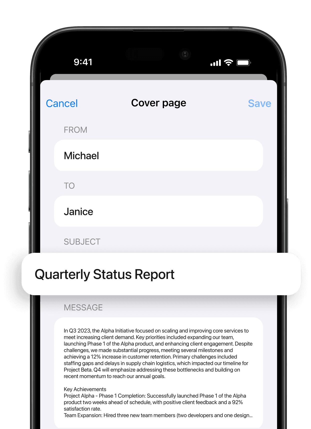 Add professional cover pages