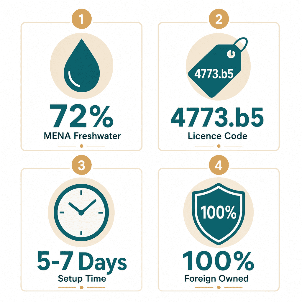 Infographic: Irrigation Equipment & Requisites Trading License in Dubai