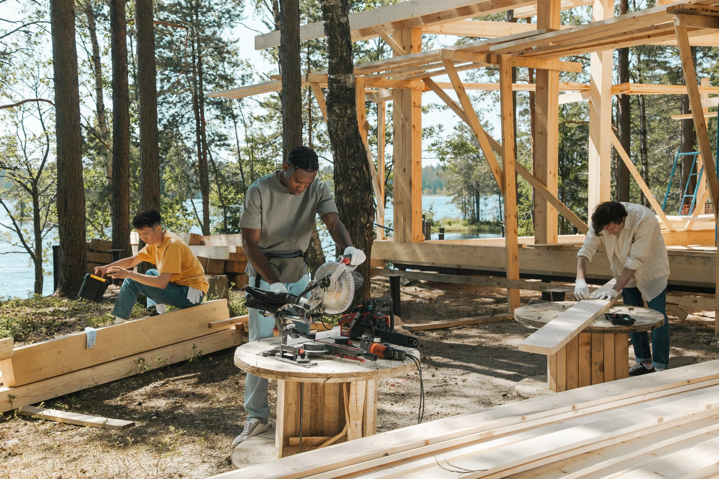 people working on farm