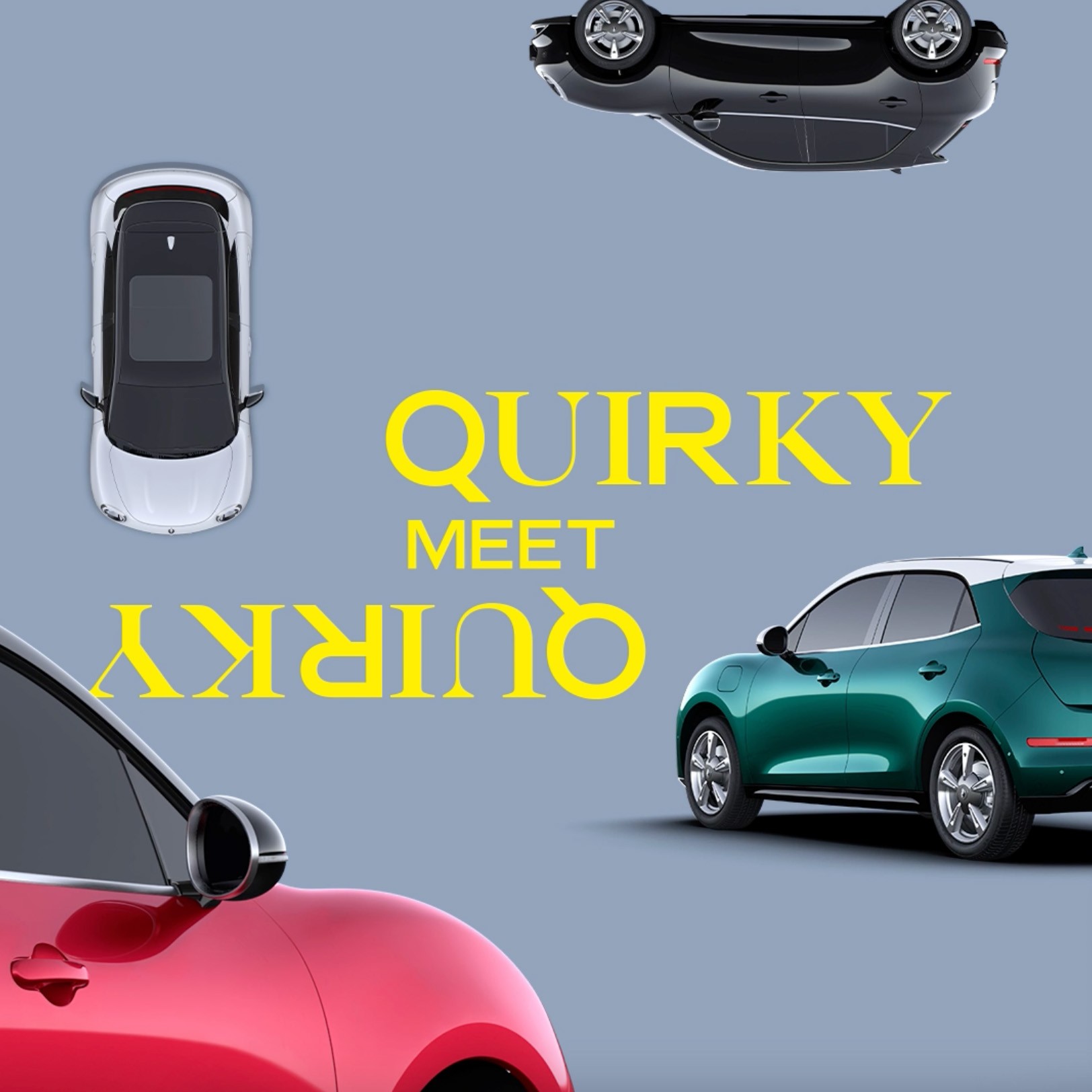 4 ORA 3 cars with the headline Quirky Meet Quirky