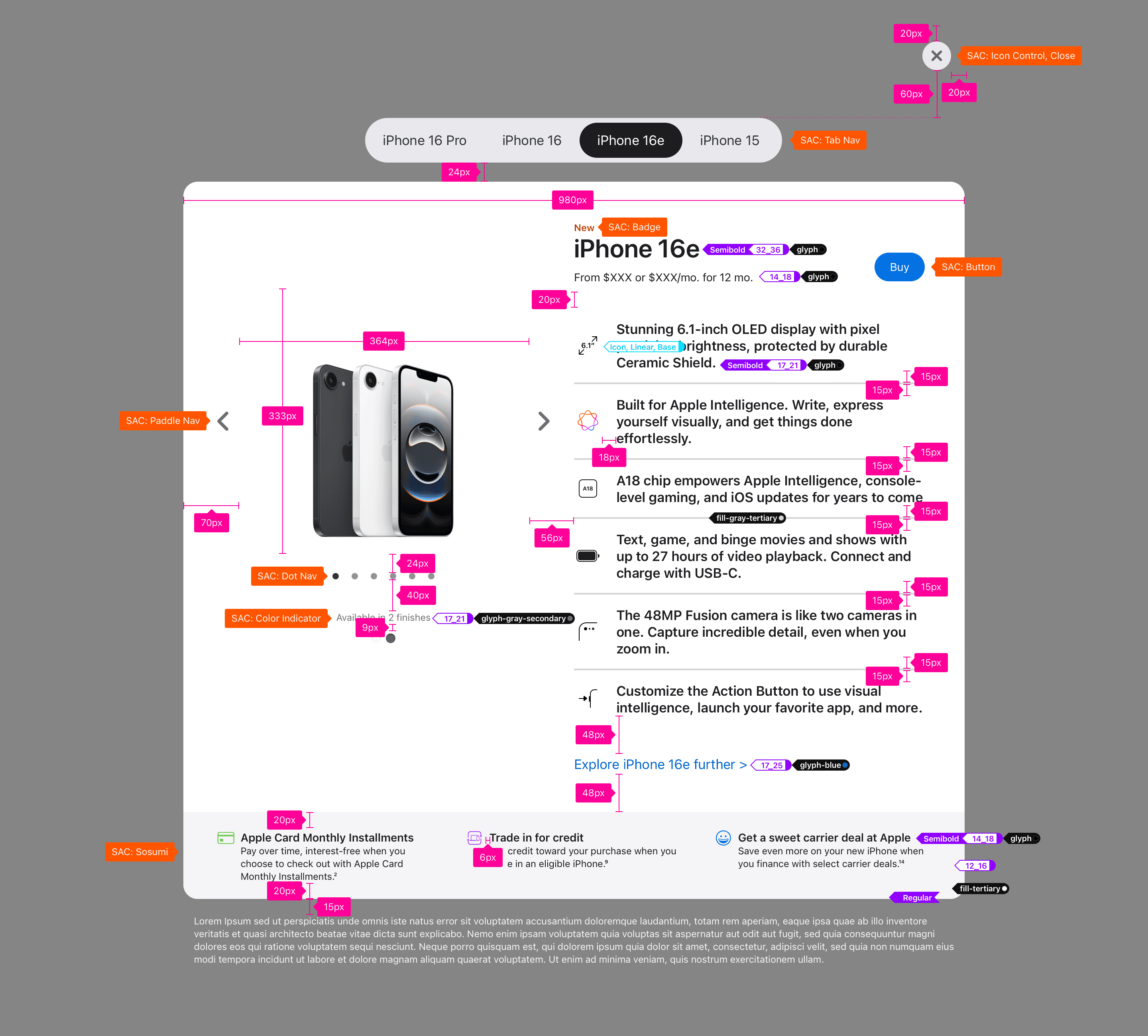 Close-up portrait of a model with pastel pink buzz-cut hair, soft pink eyeshadow, and multiple facial piercings, set against a vibrant green background.