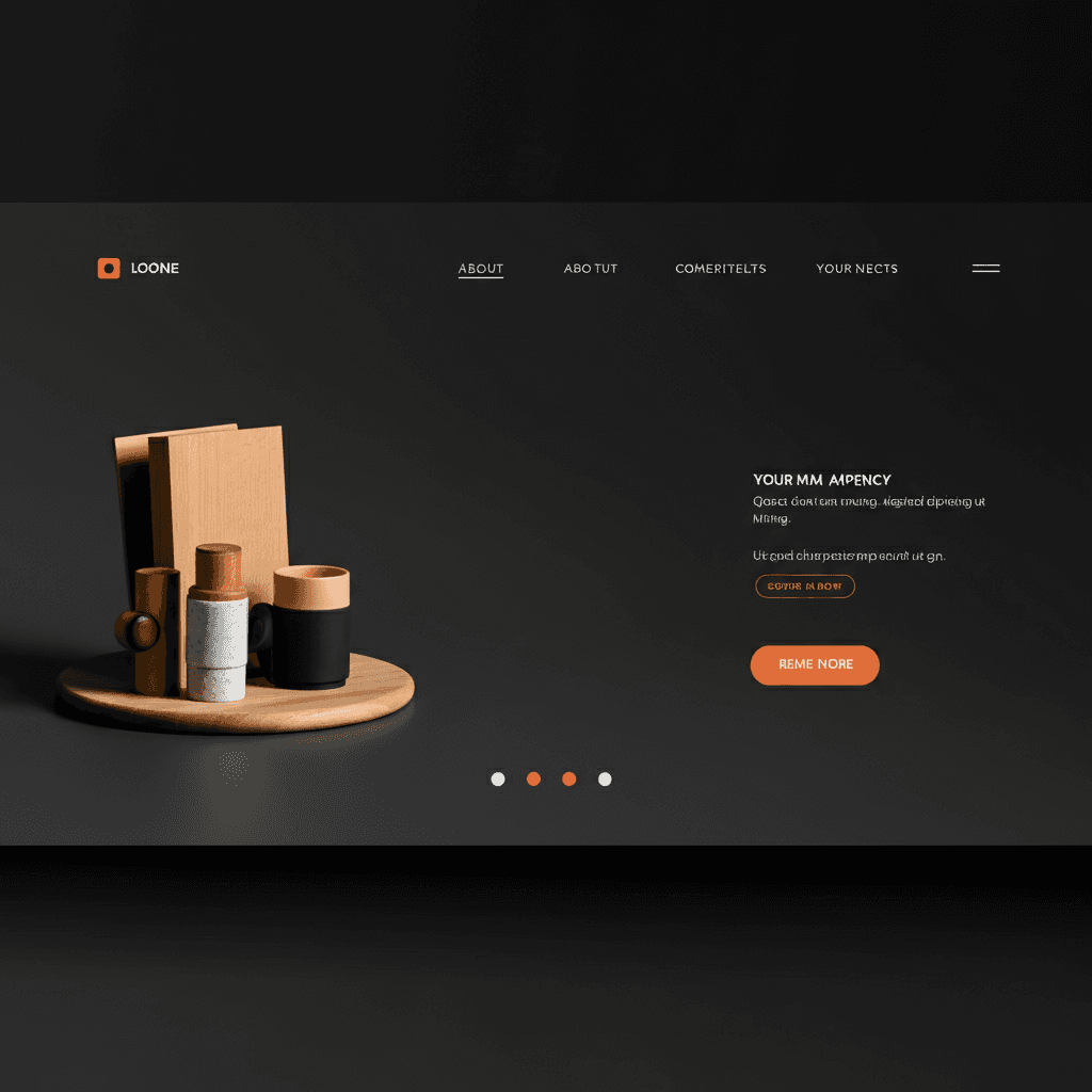 a bold and minimal agency website