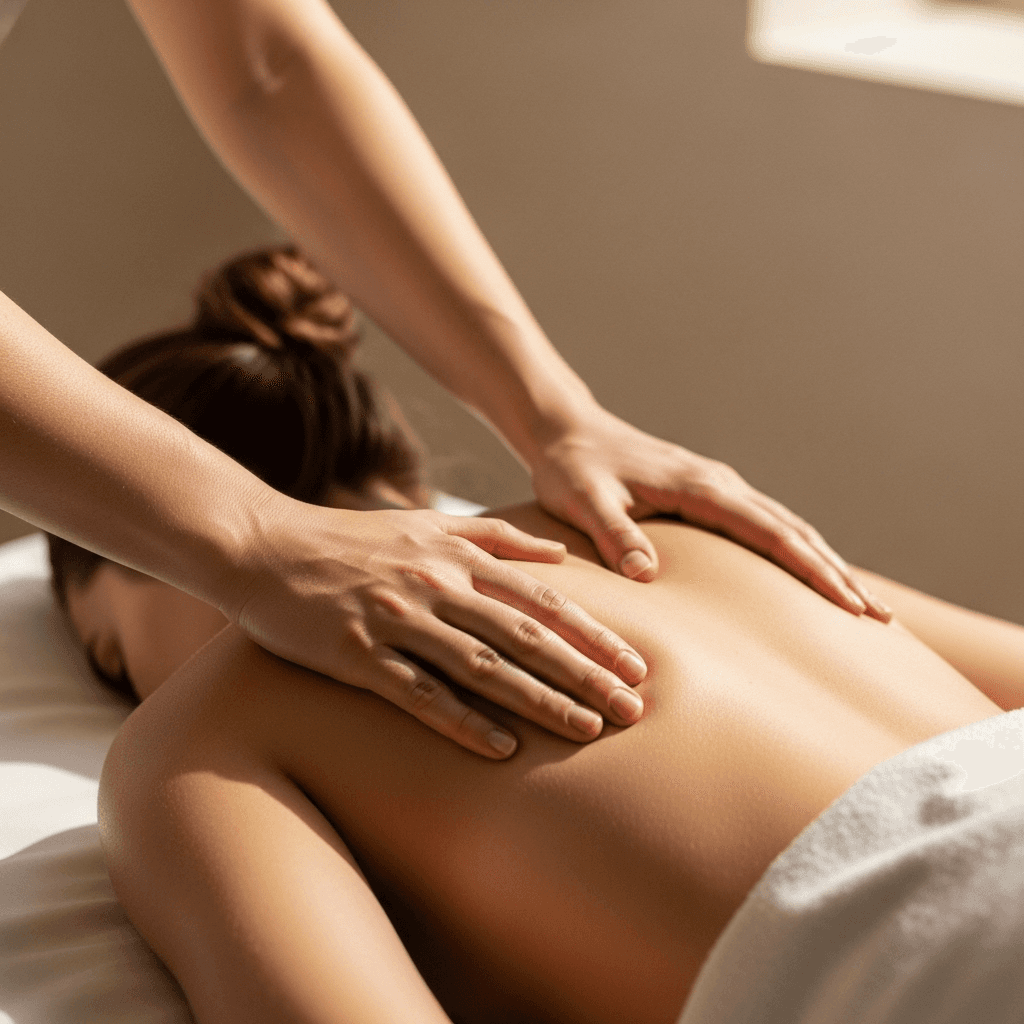 two people looking at a tablet and smiling