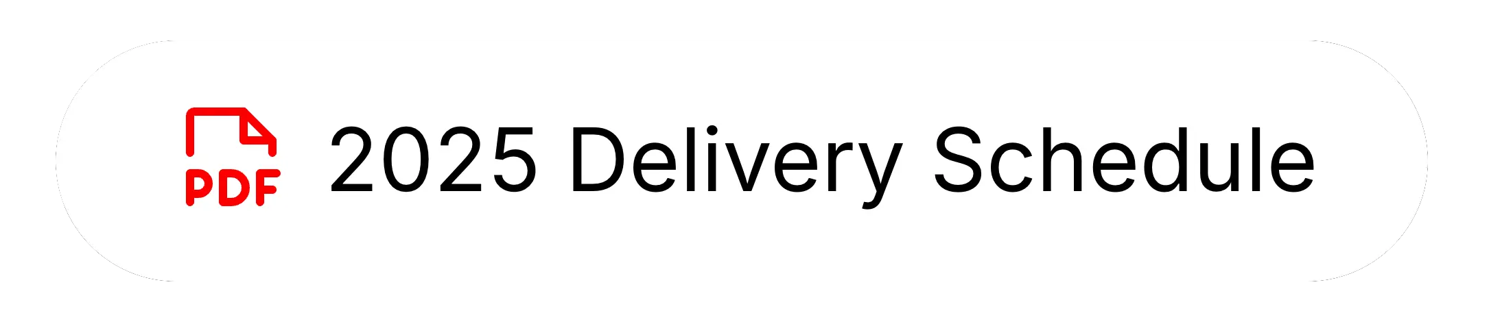 Button text indicating the schedule for Kentucky Organic Farm and Feed's 2025 animal feed freight deliveries.