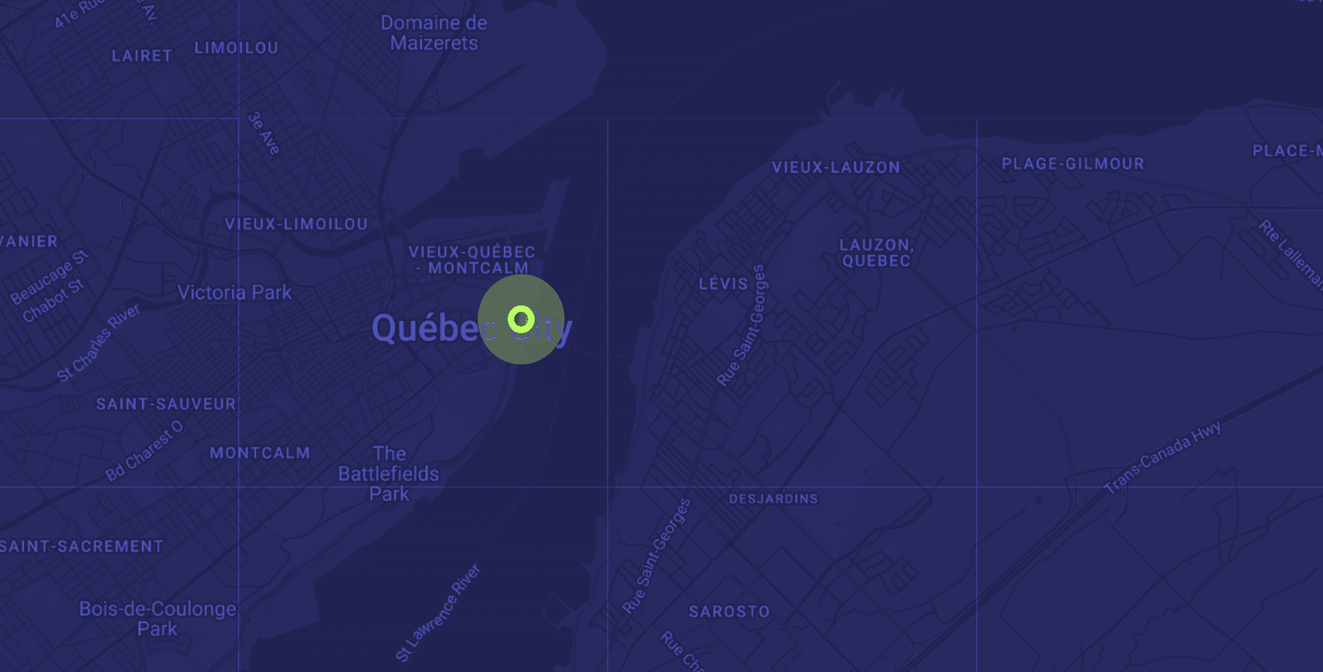 Carte de la ville de Québec, Terminal de croisière du Port de Québec