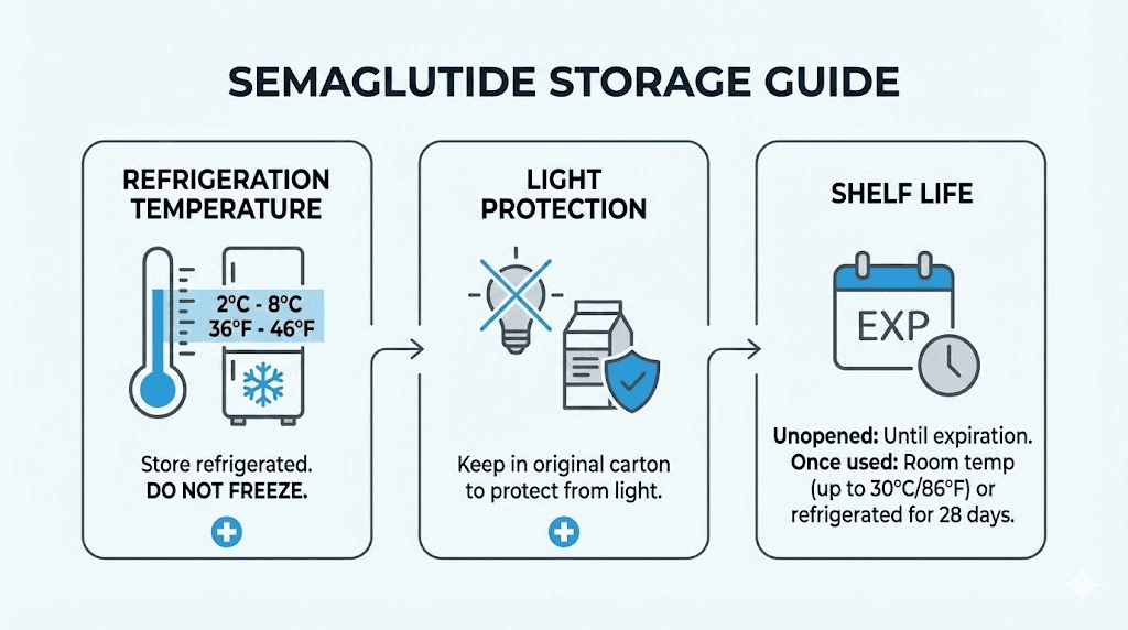 Proper semaglutide storage guide to maintain potency