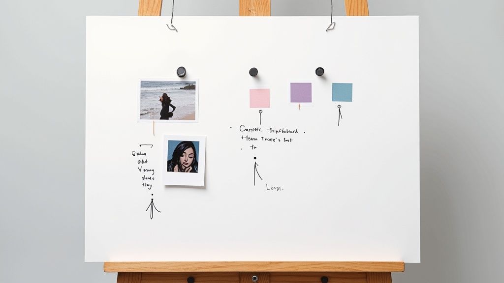 A fashion model posing for a photoshoot.