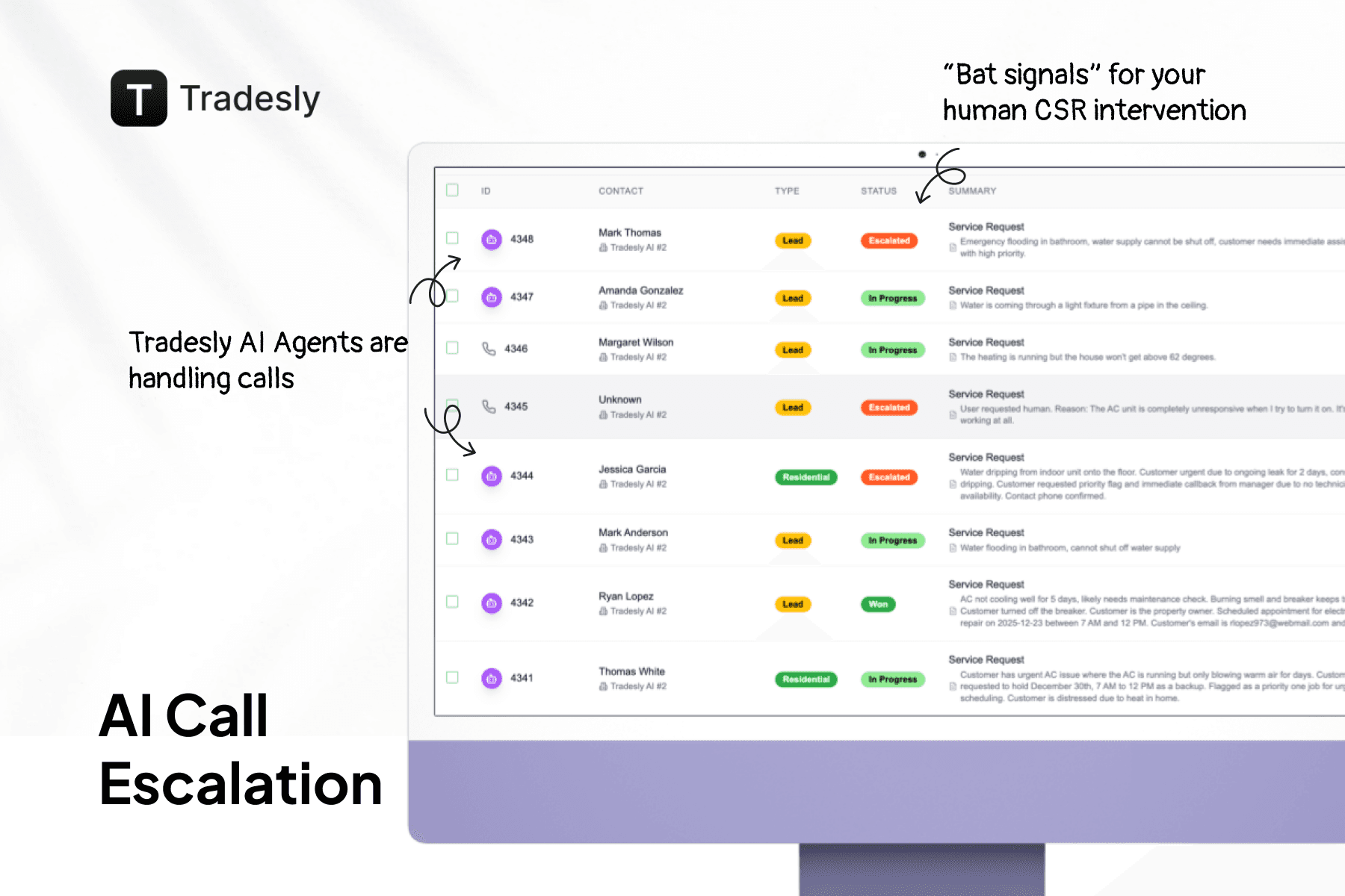 AI Call Center: 1 CSR Managing 10 AI Agents | Tradesly