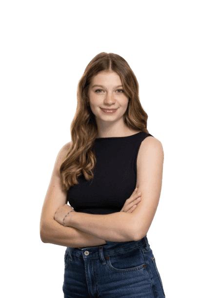 Professional headshot of a women with brown hair.