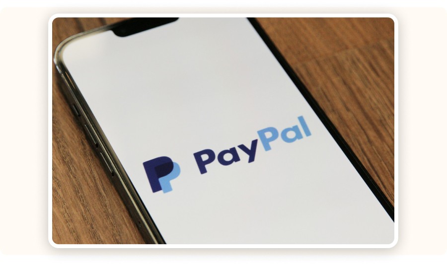 PayPal interface displayed on a smartphone
