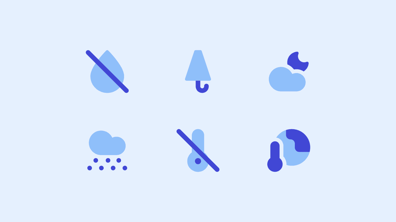 Core Flat Weather Icon Set